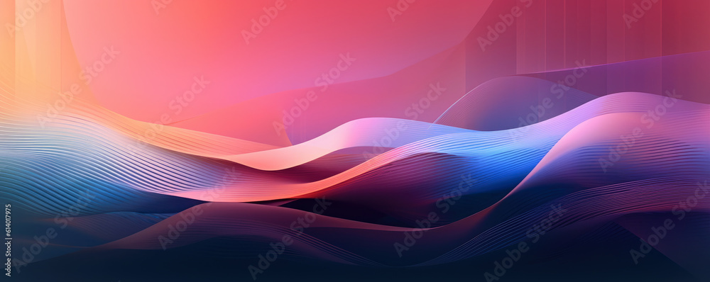 Wall mural sleek lines and subtle gradients converging into a minimalist representation of digital connectivity