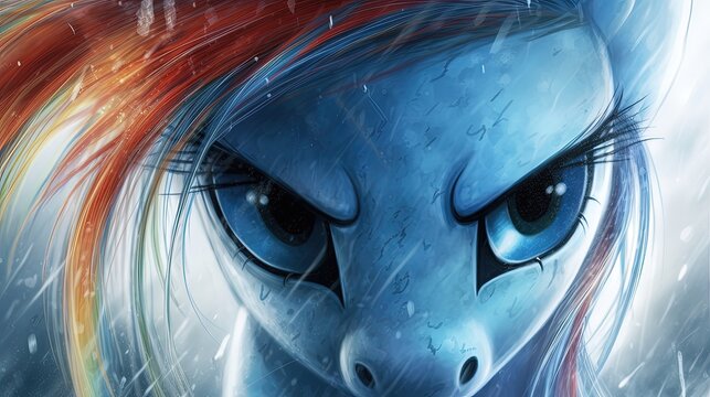 Rainbow Dash, closeup, magical, equestria
