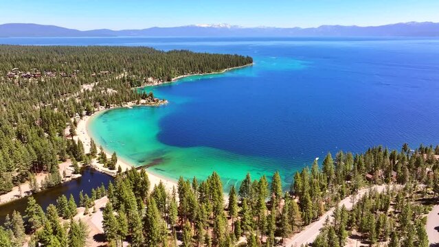 Lake Tahoe - Meeks Bay - Aerial CCW Rotation