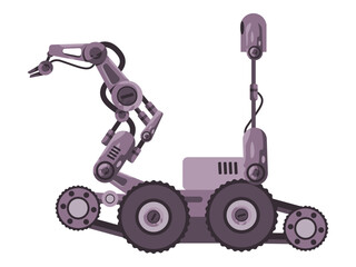 Bomb disposal vehicle robot robotic hand mechanical arm counter terrorism handle hazardous security treat