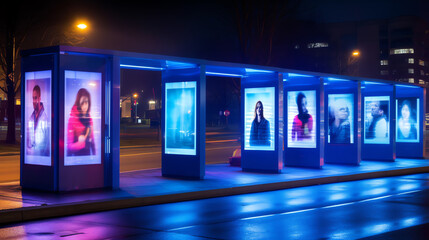 Generative AI This is for advertisers to place ad copy samples on a bus shelter