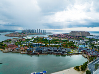 Fototapeta na wymiar Aerial photo of Haihua Island in Zhanzhou, Hainan