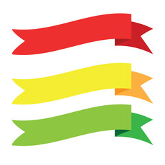 set of ribbons vector design