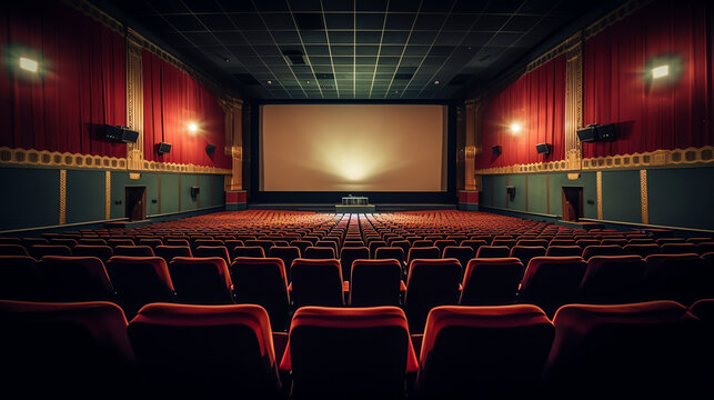 Generative AI movie theatre movie theater movie-hall cinema-palace cinema