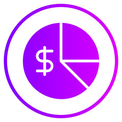pie chart gradient icon