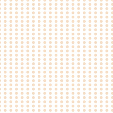 Light abstract polka dot background, seamless pattern. Peach and white colors, equal arrangement. Background for paper, cover, fabric, interior decor.