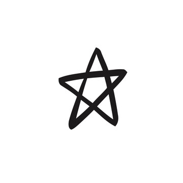 black line shape star