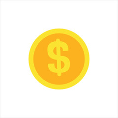 dollargold  sign icon vector