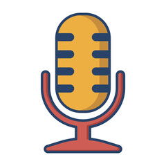 Microphone icon vector on trendy design