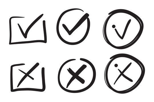 Grunge Brush Symbol Set Stock Illustration - Download Image Now - Equal  Sign, Check Mark, Sign - iStock