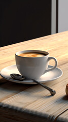 Generative AI Cup of coffee concept.3d rendering