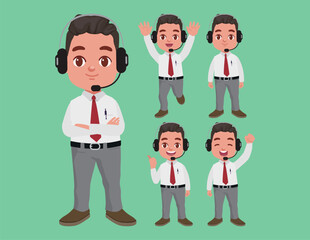 Call center and customer service character