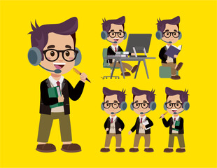 Call center and customer service character