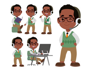 Call center and customer service character