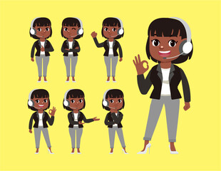 Call center and customer service character