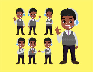 Call center and customer service character