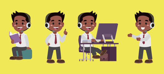 Call center and customer service character