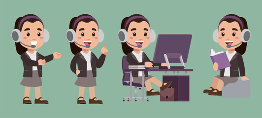 Call center and customer service character