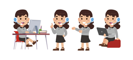 Call center and customer service character