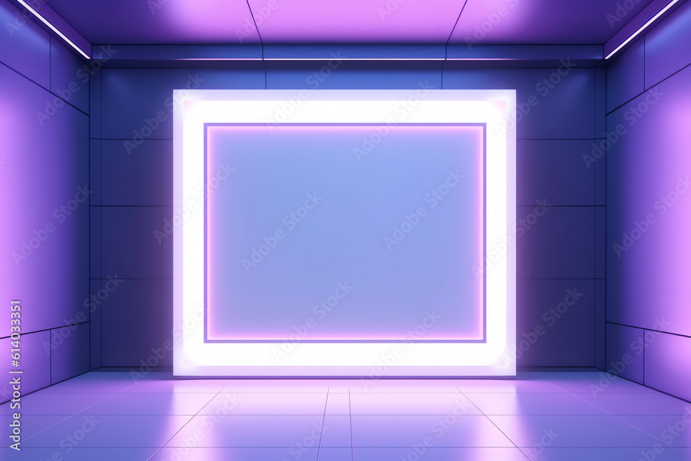 Aufkleber generative ai movie theater with empty seats and big white screen. with color filter. 3d render