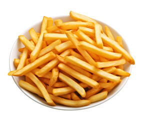french fries isolated on white background