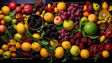 A lot of fruits for background or wallpaper