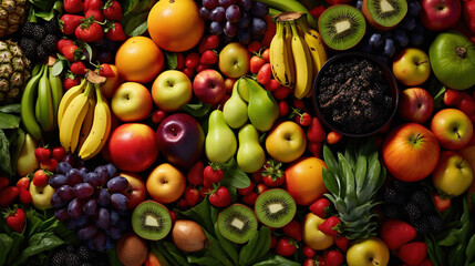 A lot of fruits for background or wallpaper