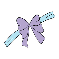 Bow beautiful pastel illustration. Hand drawing. Holiday design for decoration.