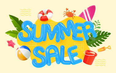 Inflatable toys summer sale poster