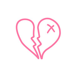 Broken heart icon 