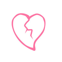 Broken heart icon 
