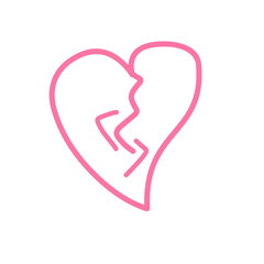 Broken heart icon 