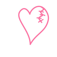 Broken heart icon 