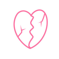 Broken heart icon 