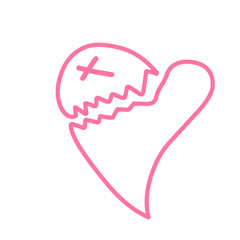 Broken heart icon 