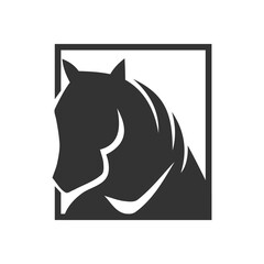 horse logo template. Icon Illustration Brand Identity. Isolated and flat illustration. Vector graphic