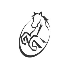 horse logo template. Icon Illustration Brand Identity. Isolated and flat illustration. Vector graphic © alluranet