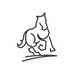 horse logo template. Icon Illustration Brand Identity. Isolated and flat illustration. Vector graphic