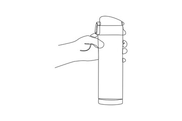 Continuous one line drawing  packaging bottle concept. Single line draw design vector graphic illustration.
