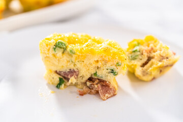Bacon and cheese egg muffin