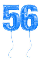 56 Blue Balloon Number 