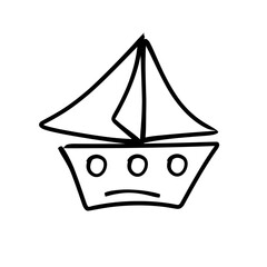 sailboat line icon