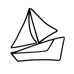 sailboat line icon