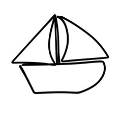 sailboat line icon