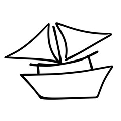 sailboat line icon