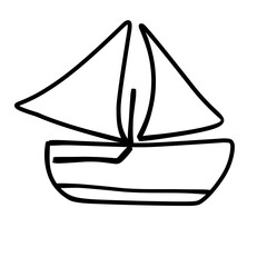 sailboat line icon