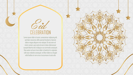 Vector Arabic islamic luxury ornamental background with islamic border pattern