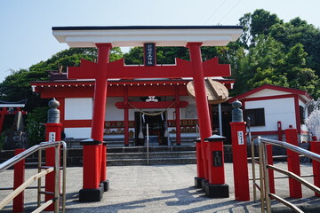 Fototapeta na wymiar Kamafuta Jinja or Shrine in Kagoshima, Japan - 日本 鹿児島 射楯兵主神社 釜蓋神社 