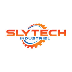 Abstract auto parts, garage, industrial with gear Logo Design Template