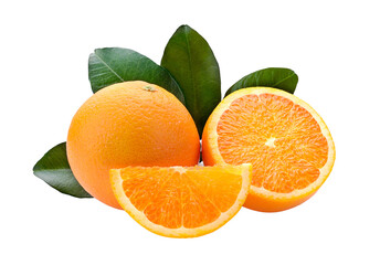 fresh orange isolated on transparent png